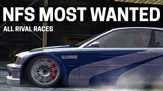 NFS Most Wanted - All Rival Races