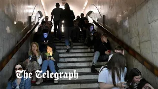 People shelter in Kyiv metro after morning attack | Ukraine war