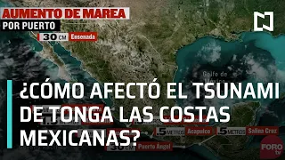 Efectos del tsunami por volcán en Tonga en costas mexicanas - Las Noticias