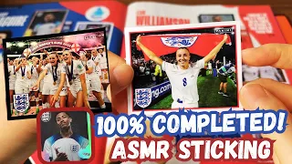 Sticking ALL One England stickers to relax| ASMR | 100% Completed! | Full Set | no talk| Panini