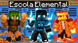 Meu PRIMEIRO dia na ESCOLA DE ELEMENTOS no Minecraft