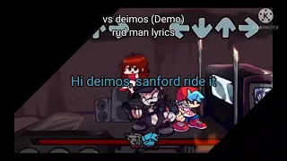 Vs deimos leak Lyrics fnf (200subs special)