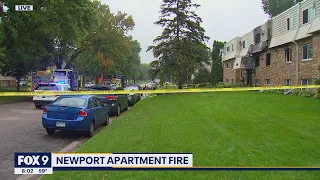 Man leaps from 2nd floor to escape fire that ripped through Newport apartment building | FOX 9 KMSP