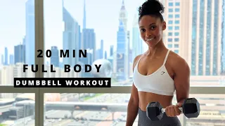 Dumbbell Full Body Workout | 20 mins | Strength, Muscle & Fat Burn 🔥