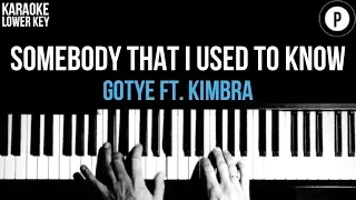 Gotye - Somebody That I Used To Know Karaoke Slower Acoustic Piano Instrumental Cover LOWER KEY