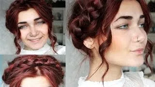 Easy Bohemian Milkmaid Braid Updo Tutorial