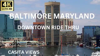 Baltimore maryland 4k downtown virtual tour