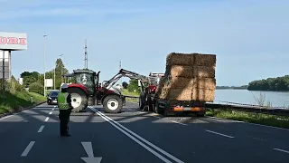 News-Clip: Strohladung blockierte die B3