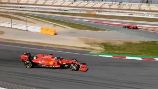 F1 2019 | Barcelona Test 1 - Sebastian Vettel & more cars in action through T10