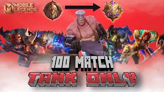 100 Pertandingan Namatin Mobile Legend tapi Tank Only