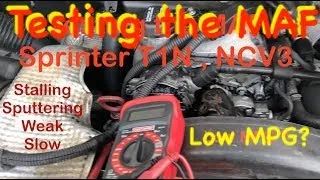 Testing the MAF on your Sprinter T1N or NCV3 with a volt meter.