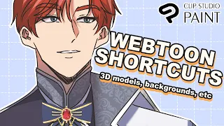 Webtoon Shortcuts 🌺| 3d Models, Backgrounds and More |