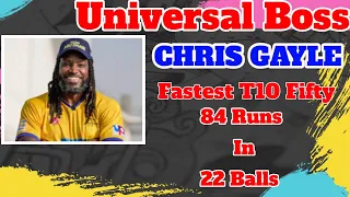 Chris Gayle 22  Balls 84 Runs | Fastest T10 Fifty | Vilayattu Thedal