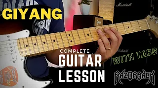 GIYANG - RAZORBACK (Complete Guitar Lesson with Tabs)