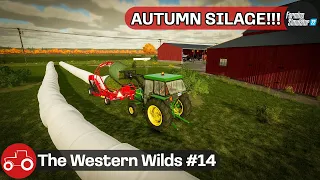 Autumn Silage, Spraying Fertilizer & Forestry work - The Western Wilds #14 FS22 Timelapse