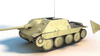 German Jagdpanzer Hetzer 3D cutaway