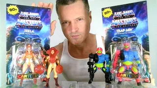 Masters of the Universe Origins Cartoon Collection Teela vs Trap Jaw Unboxing Review Comparison