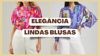 BLUSAS ELEGANTES - Blusas Coloridas e Elegantes - Moda Feminina