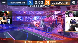 Atomic scores INSANE 0 second redirect 💥 | NRG vs G2 | RLCS 21/22: NASCAR 351