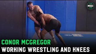 Conor McGregor new MMA training video: works wrestling; Stuffs takedown with a “No no no”