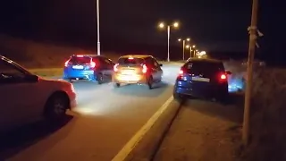 Honda Fit GP5 vs Nissan Note E-POWER roll (Vladivostok)