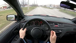 2006 Mitsubishi Lancer Evolution IX 4G63T POV TEST DRIVE