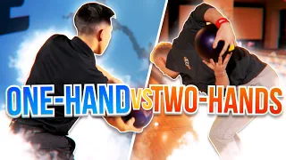 One-Hand vs. Two-Hands Bowling Challenge!