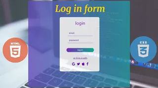 Simple log in form using html css || web development