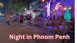 Solo night walk in Phnom Penh, Cambodia (uncut)🇰🇭