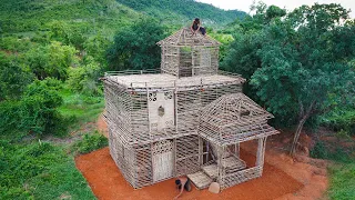 Two Poor Men! Build Three-Story House Made Of Bamboo And Wood Near The Mountain [ Part1 ]