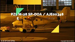 PZL M-28 SP-DOA / AJE00348 EPML Mielec 03.11.2021 Traffic Pattern RWY 08R Training Flight Night