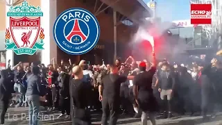 Paris Saint-Germain fans take over Liverpool city centre ahead of Champions League game