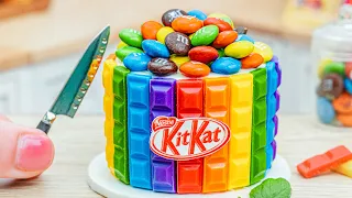 Satisfying Miniature Rainbow Kitkat Cake Decorating Ideas | Best Of Rainbow Chocolate Cake Dessert