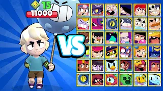 GUS vs ALL BRAWLERS | With 15 POWER UP | Brawl Stars