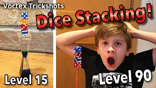 DICE STACKING, But the Targets Get SMALLER | Vortex Trickshots