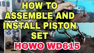 HOW TO ASSEMBLE AND INSTALL PISTON SET OF HOWO WD615// STEP BY STEP TUTORIAL