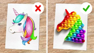 D'INCROYABLES ASTUCES D'ART ET DE DESSIN || Des Idées DIY et Des Défis de Dessin Par 123 GO! Like