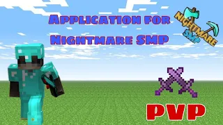 Application for Nightmare SMP😮😮|| Don't miss ||  @Deadly_Legend_XD