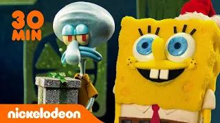 Bob L'éponge | 30 minutes de Noël à Bikini Bottom ! | Nickelodeon France