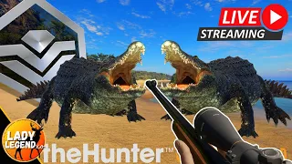 SUPER RARE SALTWATER CROC GRIND!!!  LIVE with Lady!