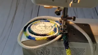Part 3 How to make rug, basket to store your yarn Sewing Rope Technique with the yarn I did I-cord