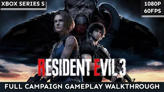 RESIDENT EVIL 3 REMAKE Gameplay Walkthrough FULL GAME [1080p HD 60FPS XBOX SERIES S] - No Commentary