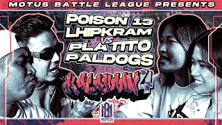 Motus Battle - Lhipkram | Poison 13 vs Paldogs | Platito (SURPRISE FREESTYLE BATTLE)