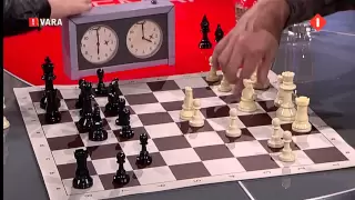 Magnus Carlsen playing a one minute game against Hans Bohm