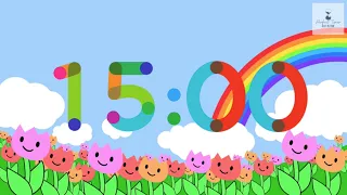 15 Minute Countdown Timer | Rainbow | Music