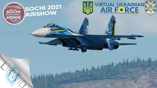 Virtual Ukrainian Air Force SU 27 Demo - Sochi Invitational Airshow 2021 - DCS