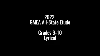 2022 GMEA All-State 9-10 Lyrical Etude - Flute