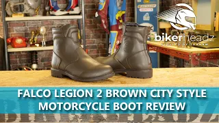 FALCO Legion 2 Brown  Waterproof Motorcycle Boots 4K Video | BikerHeadz.co.uk