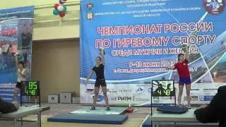The new Russian record in snatch 24 kg kb - 179 reps. Ksenia Dedyukhina.