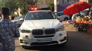 Indian Police BMW and Range Rover Convoy For India’s Richest Man Mukesh Ambani | HD